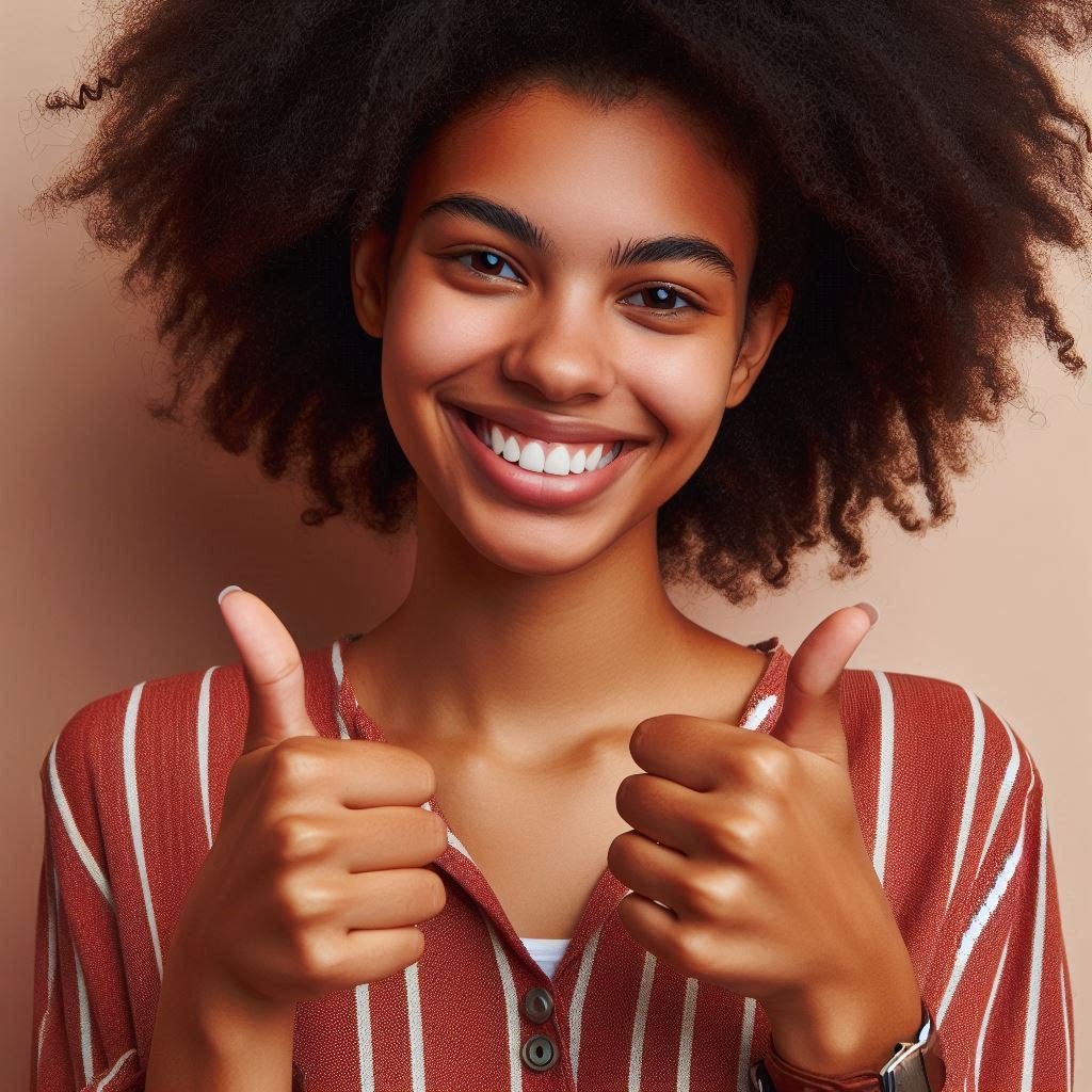 Woman holding a mug